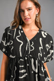 Abstract Tiered Babydoll Top