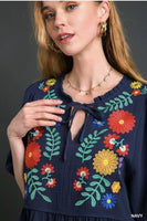 Embroidered Floral Top