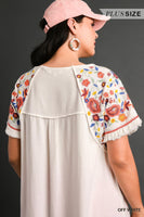 Embroidered Sleeve Top