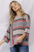 Striped French Terry Top