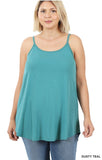 Reversible Round Neck/V Neck Cami Top - Dusty Teal