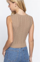 Cable Sweater Knit Vest
